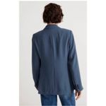Madewell  The Rosedale Blazer in Crepe Nighttime Blue Size 10 Photo 3