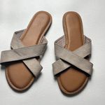 Old Navy Double Strap Sidewalk Ends Cross Strap Slide Sandals Size 8 Photo 4