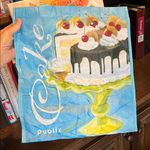 Birthday Anniversary Shower Cake Tote Gift Bag Plastic Reusable Blue Photo 0