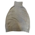 Gap MATERNITY Heather Brown Turtleneck Sweater Cableknit Cape Women's SMALL Photo 4