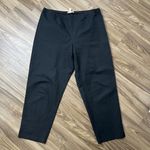 Eileen Fisher  Size L Pants Slim Knit Crop Pants Black Stretch Side Zip Capsule Photo 1