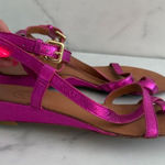 Ash  Metallic Pink Leather Wedges Sandals Size 38 / US 8 Photo 0