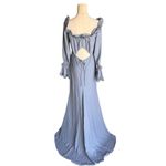 Majorelle  - Nicki Gown Baby Blue Off-Shoulder Maxi Dress Sz M Photo 4