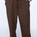 ZARA NWT Textured Dusty Purple High-Waisted Pants Photo 2