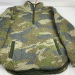 Thread Supply Camo Sherpa Fleece Half Zip Pullover Top Green Camouflage Small Size undefined Photo 0