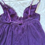 Vtg 90s Babydoll Dress Nightgown Chemise Purple Womens Medium Lingerie Sexy Y2K Photo 11