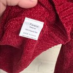 Red Sweater knit velour super soft xl wine red festive NEW Size undefined Photo 3