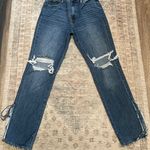 Free People Hidden Dark Wash Ripped Jeans Photo 0