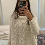 Free People  Cream Cable Knit Sweater Photo 0