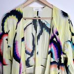 ALC Frank A.L.C. Enzo Silk Chiffon Wrap Dress Yellow Psychedelic Mini Womens 6 Photo 7