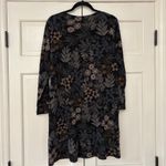 Gudrun Sjoden Floral Knit Black Dress Whimsigoth Size Large Moody Fall Florals Photo 8