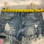 Altar'd State Fringe Denim Shorts 5 Festival Boho Classic Rocker Costal Cowgirl Photo 4