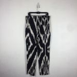 Theory 100% Silk Trousers Gunilla Interlace Ikat Black White Paperbag Pant Sze 6 Photo 12