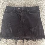Free People Black Denim Skirt Photo 1