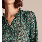 Rebecca Taylor NWT Climbing Rose Silk-Blend Blouse Photo 4