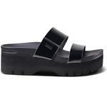 REEF NEW  Cushion Vista Higher Platform Sandal Women's Size 9 Black Patent Y2K Photo 3