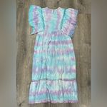 Raga  Sweet Tooth Tie-Dye Ruffle Sleeve Maxi Dress Photo 1