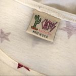 AMERICANA White T Shirt Dress Flags & Stars Patriotic Vintage Made in USA Size M Photo 5