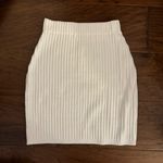 Amazon White Ribbed Skirt Photo 1