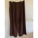 R & M Richards  Brown Pull‎ On Elastic Waist Wide Leg Slits Dress Pants Womens 16 Photo 4
