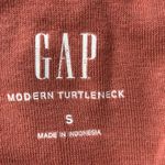 GAP Modern Turtleneck Long Sleeve Top Size Small Rose Pink Cotton Blend Photo 4