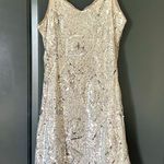 fab'rik Silver Sequin Mini Dress Photo 0
