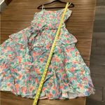 Shoshanna  Betta Floral Printed Midi Sleeveless strappy Tiered Coquette Dress 12 Photo 6