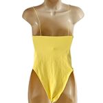 ZARA Yellow Spaghetti Strap Bodysuit - Thong Style, Size Small, NWT Photo 5