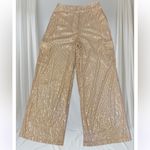 Elegant cream sequined cargo pants size M Size M Photo 1