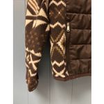 Ralph Lauren Lauren Active Jacket Fleece Aztec Design Brown Ivory Panel Zip Sz M Size M Photo 4