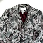 Sag Harbor 90s Boxy Tapestry Blazer Jacket Floral Purple Green Womens Sz 16 Photo 1