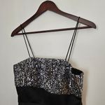 Jay Godfrey Dress Amira sequined mesh gown draped front black cocktail formal Size XS Photo 2