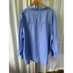 C&C California  Women's 100% Linen Long Sleeve Button Down Collar Shirt 3X Photo 3