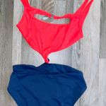 Solid & Striped Bailey Cut Out Red Blue One Piece Swimsuit Photo 5