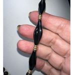 Monet Vintage Twist Bead Beaded Necklace Black Photo 2