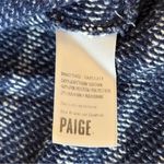 Paige Martine Stripped Sweater Shirt in Blue & White V Neck Size Small Photo 9