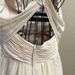 Kennedy Blue  , Elegant Cream Maxi Dress with Ruched Detail Photo 5