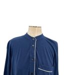 La Ligne Bonne Nuit Shirt Dress‎ Pajama Nightgown Long Sleeve Blue Size Small Photo 2