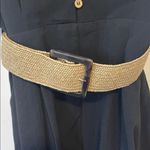 Entro  Black Mini Dress with Tan Belt Photo 4