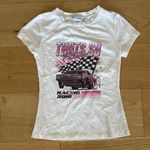 ThatsSoFetch That’s so Fetch - Pitstop Tee in White & Pink Photo 0