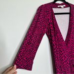 Diane Von Furstenberg Diane Von Futstenburg New Julian Two Wrap Dress in Dotted Snake Pink Photo 5