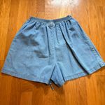 Vintage Blue Brand Women’s Size Medium Denim Tie Elastic High Waist Shorts 90s Photo 8