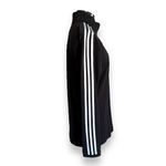 Adidas Womens Pullover Sz S Black White 3 Stripes Quarter Zip Lightweight Photo 4