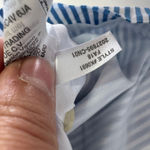 J.Crew Dress Womens Size 6 Blue White Striped Cotton Poplin‎ Wrap Photo 5