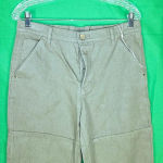Tory Burch NWOT  Womens Olive Green Straight Leg Cargo Pants 28‎ Photo 2