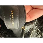 DEMELLIER Women's Black Gold Chain Strap Diamond Details Mini London Bag Purse Photo 10