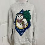 Vintage Snowman Crewneck Sweatshirt Size L Photo 0