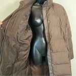 L.L.Bean Brown Quilted Puffer Down Jacket Size XL Long Madi Length Photo 3