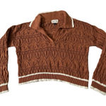 Universal Threads Universal Thread Knitted Sweater Rust/White Size Small Photo 0