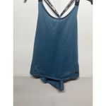 Nike  Dri Fit Criss Cross Just Do It Workout Running Tank Top Size Small Blue Photo 1